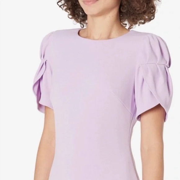 NWT Badgley Mischka Short Sleeve Midi Dress in Lavender - Picture 3 of 9